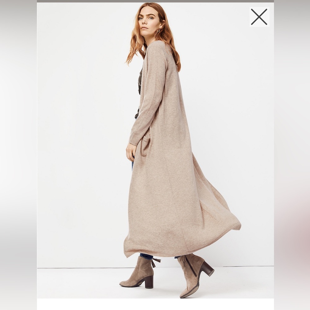 Brand new, sold out Garnet Hill ๐ฏ% Cashmere Easy Duster Black - Picture 7 of 9